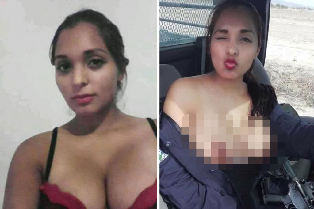 A series of revealing photographs have been posted on the Facebook account of Nidia Garcia. The Mexican cop was caught out last week when a topless snap of her posing with a rifle was published