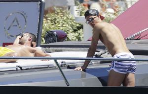 Real Madrid's Cristiano Ronaldo soaks up Ibiza sun after winning Champs Lge
