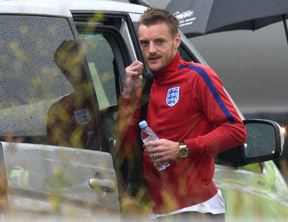 Vardy gets into a car at Luton airport as he tries to escape England's Euro 2016 nightmare 