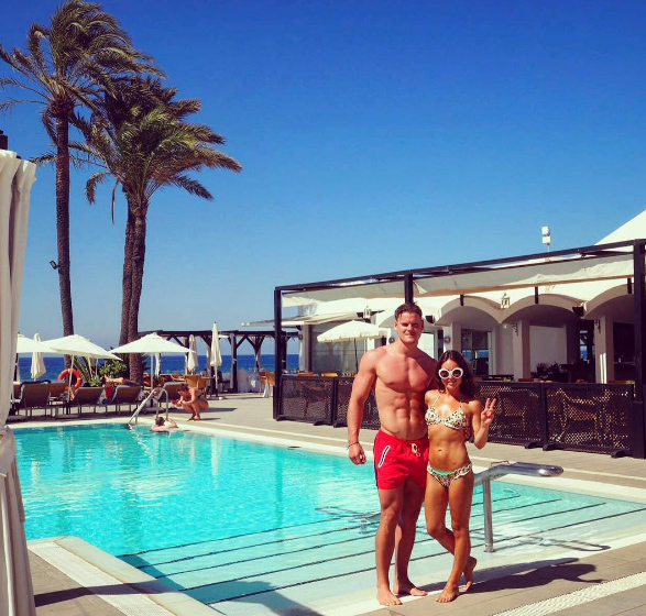 Personal trainer Ryan posted a photo of them in Marbella