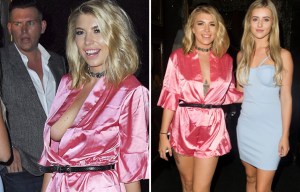 Love Island’s Olivia Buckland risks flashing in plunging playsuit on night out with co-star Tina Stinnes