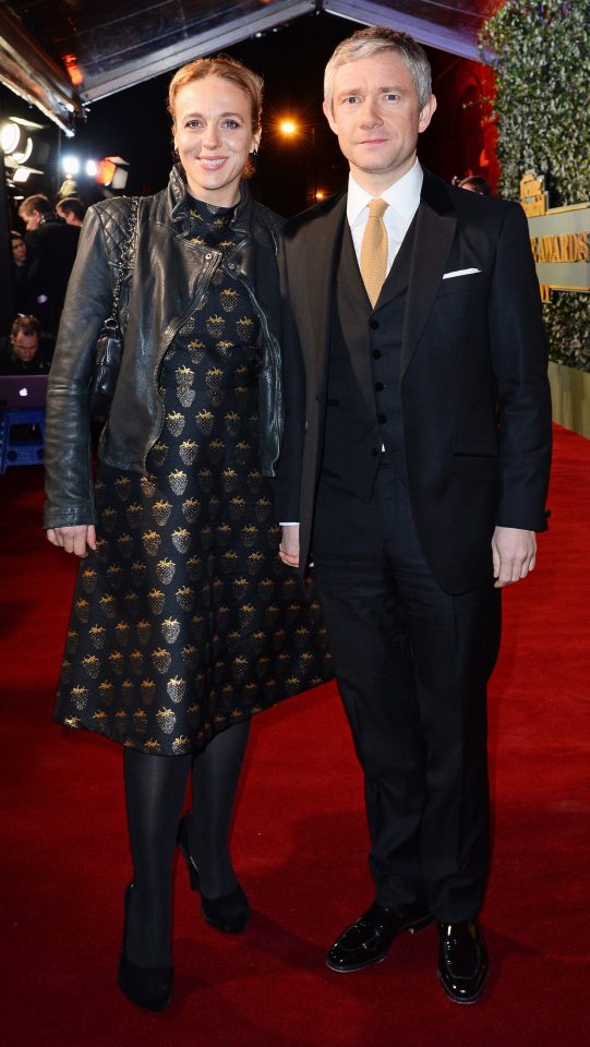 With wife Amanda Abbington