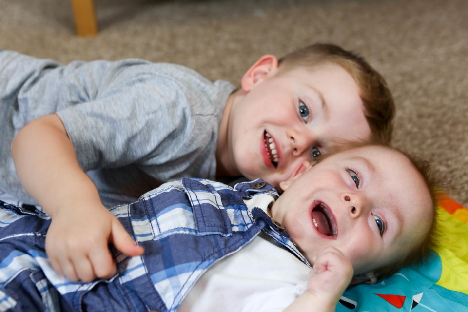 Arthur Griffin pictured with his younger brother Brian