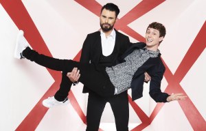 Matt Edmondson and Rylan Clark-Neal lifting