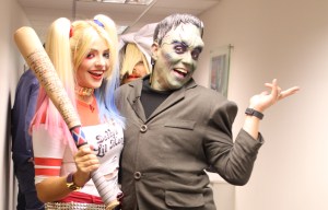 Holly Willoughby rocks a mean Harley Quinn for Celebrity Juice's Halloween Special