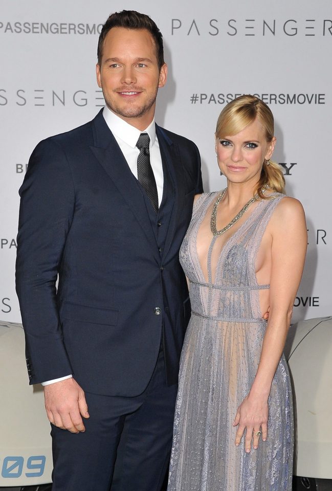  Anna looked stunning in grey alongside husband Chris Pratt