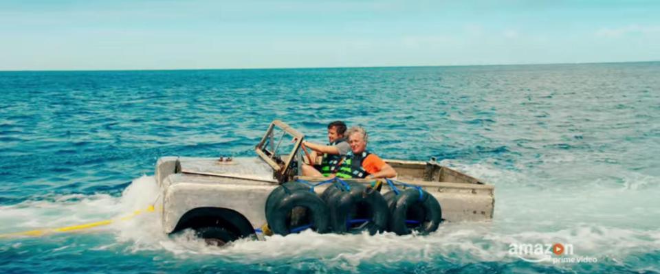  Hammond and May took to the water in a sea car