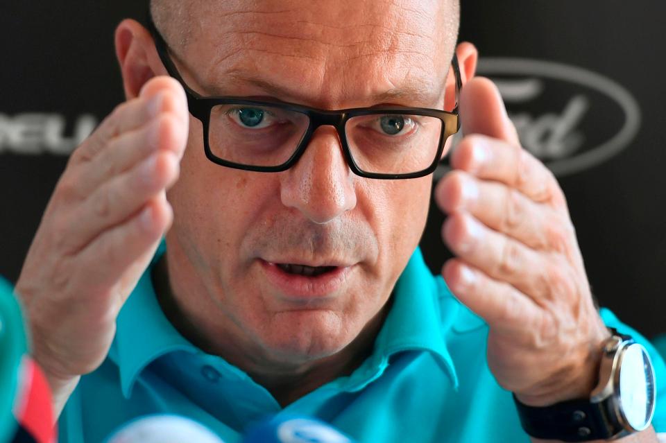 The bags also have the same initials as Team Sky principal Dave Brailsford