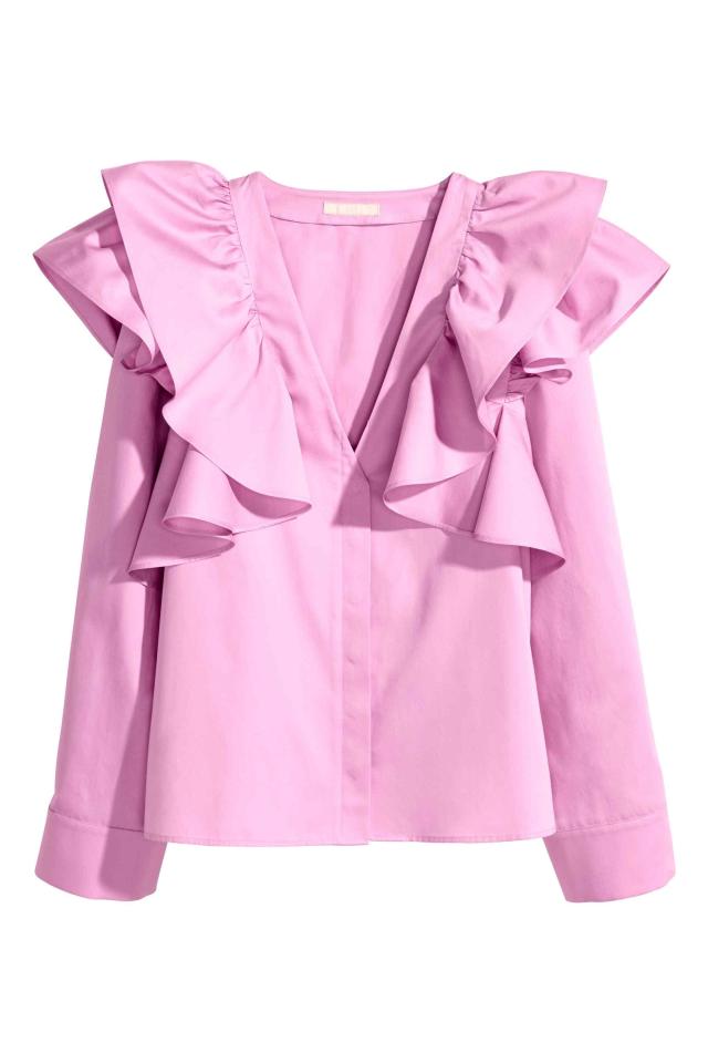  The ruffled blouse is one of the shop’s most popular clothing items at the moment and is selling online at a dramatic rate