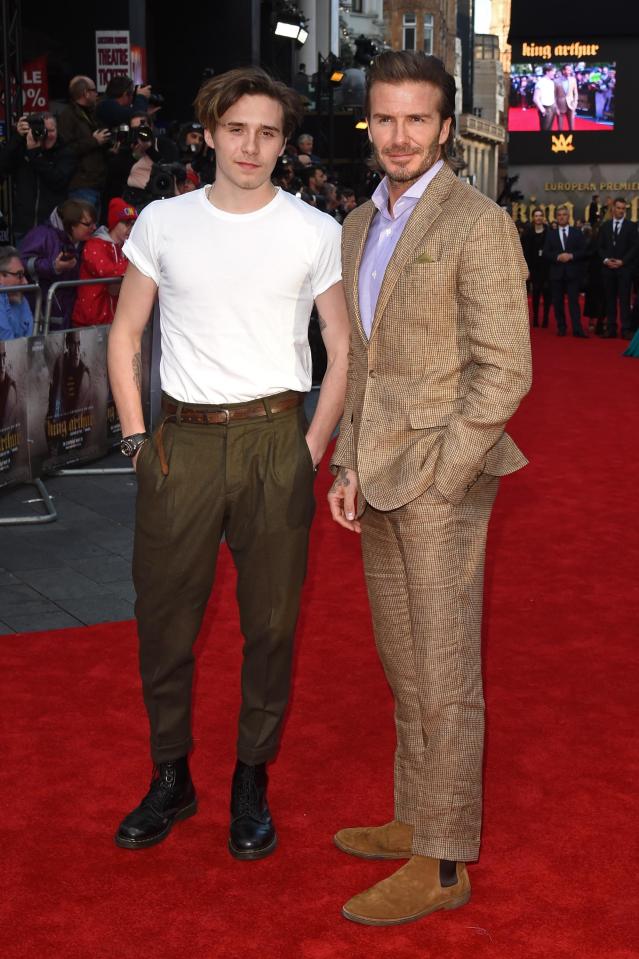 BECKS APPEAL  . . . David steals show at film premiere from son Brooklyn