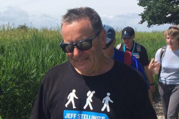Jeff Stelling is taking on 15 walking marathons in 15 days from June 2-16 for Prostate Cancer UK