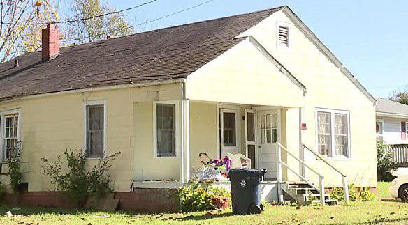  The home in Lexington, North Carolina where a baby was also found with maggots in his nappy