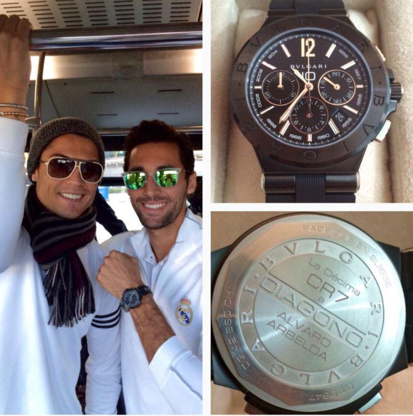  After winning La Decima, Ronaldo presented all of his team-mates with a personalised Bvlgari watch, costing around £5,000 each