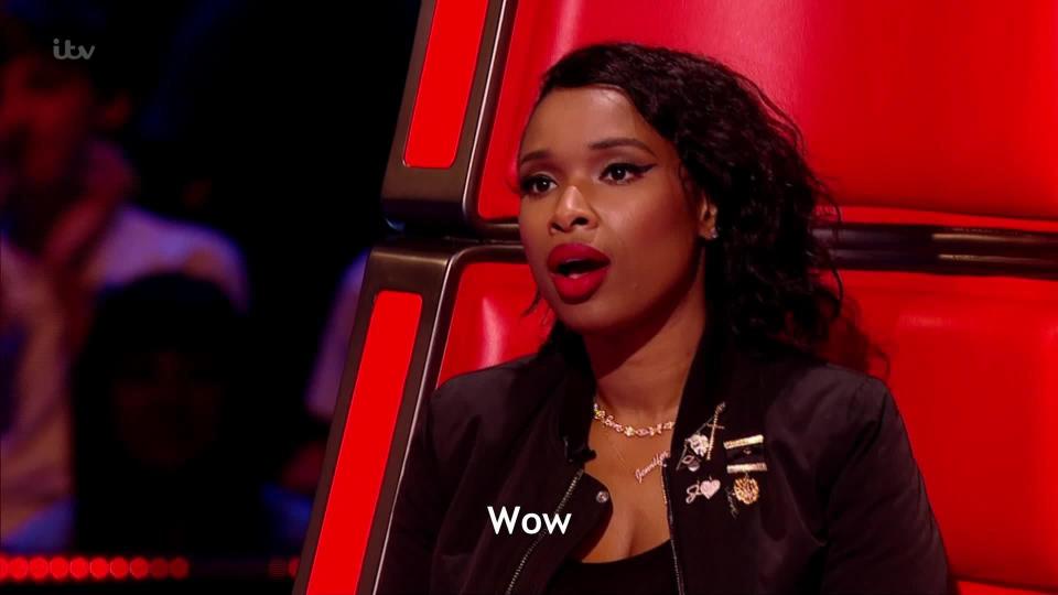  The 28-year-old, who has a stammer, was called inspirational by Jennifer Hudson