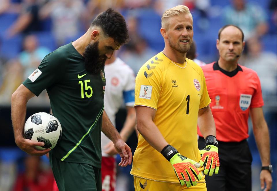 Kasper Schmeichel called the decision 'exceptionally harsh' on Denmark