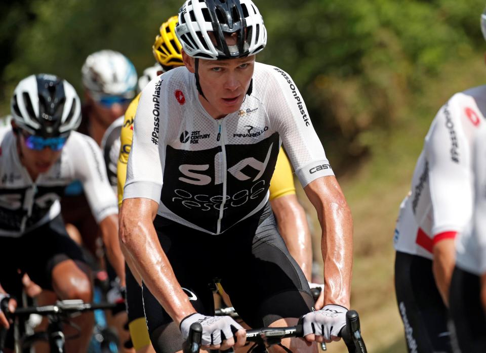  Chris Froome finished stage 17 in eighth place and is 48 seconds behind Geraint Thomas