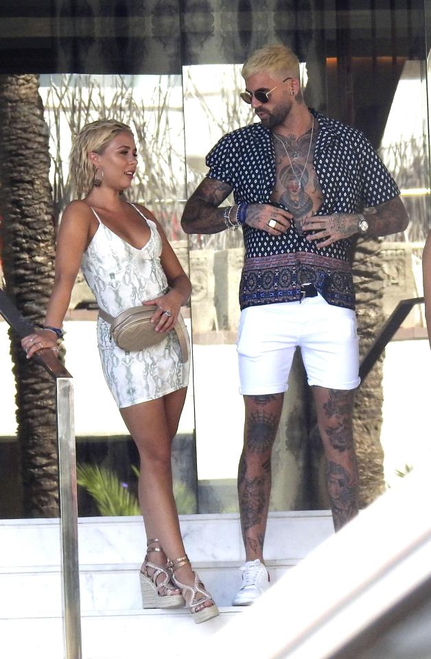  Gabby was recently spotted with hunky model Chris Perceval in Ibiza