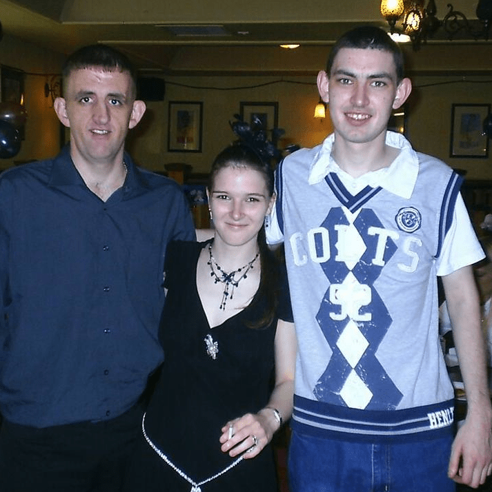  Michael Cash, far right, with half-brother Stephen Carman and sister-in-law Christine Cash