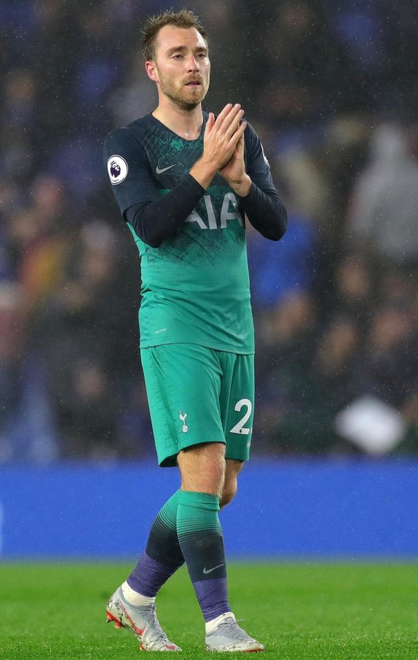  Christian Eriksen is out of action with an abdominal injury