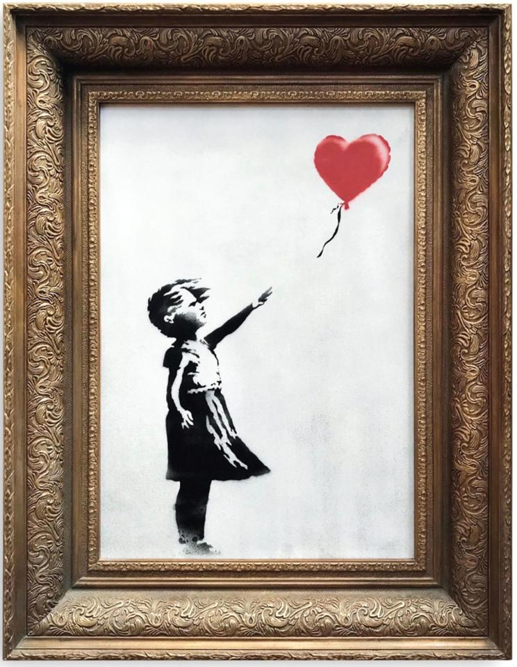  The artwork is one of Banksy's most well-known pieces