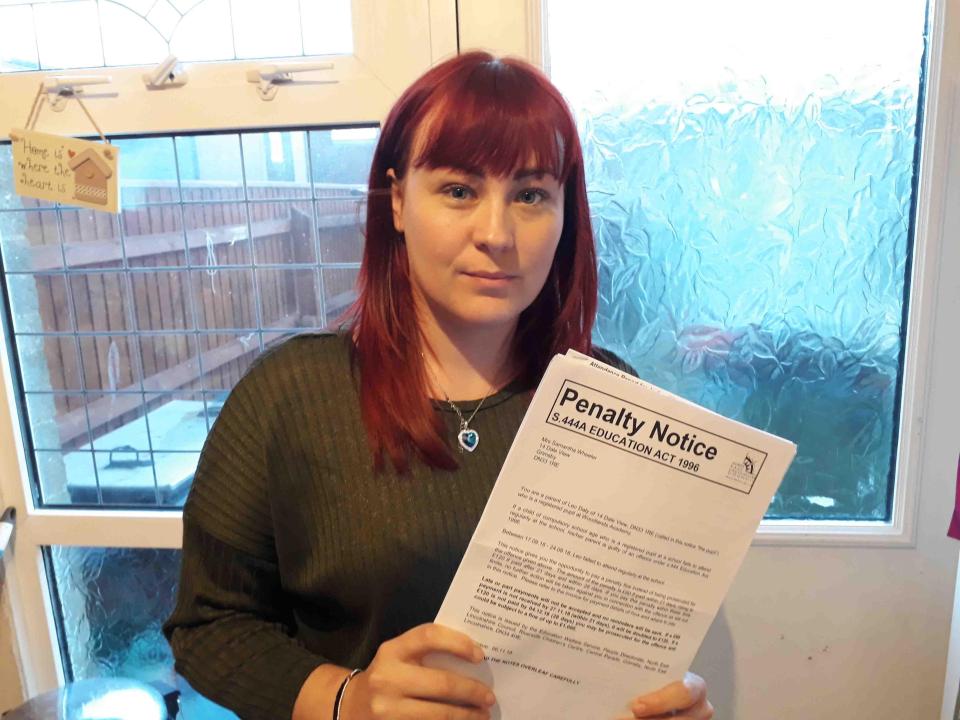  Mum Samantha Wheeler received the fines just a few weeks before Christmas