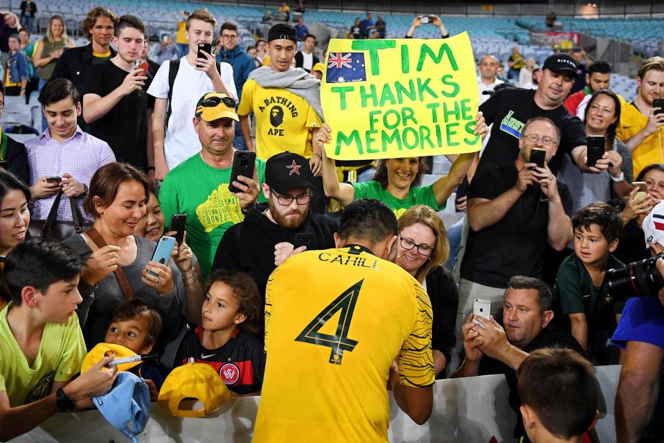  Thousands of fans stayed behind to say farewell to the record goalscorer