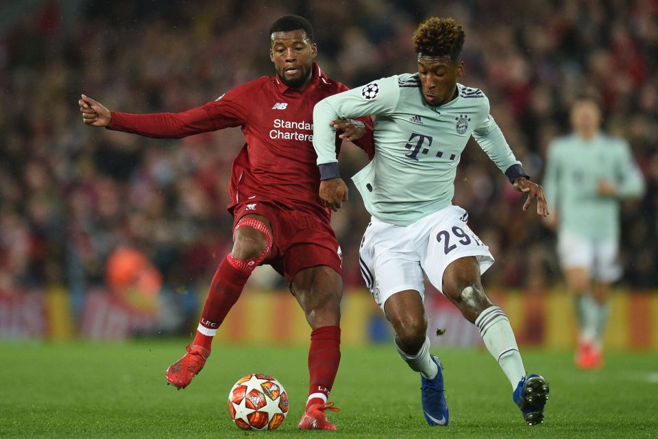  Coman looked dangerous in the first leg of the clash at Anfield