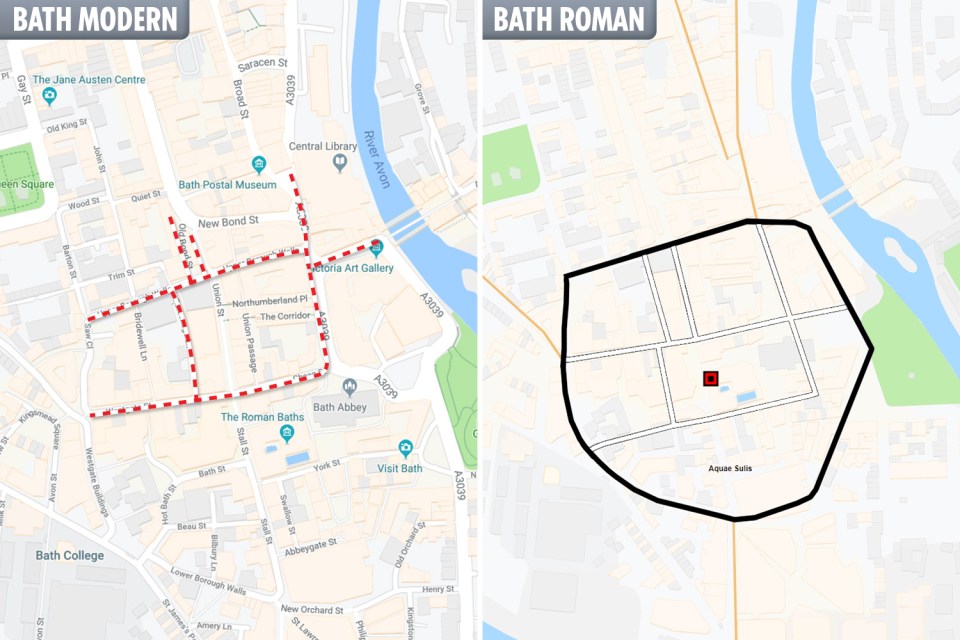  Bath in Somerset is famed for its huge Roman baths