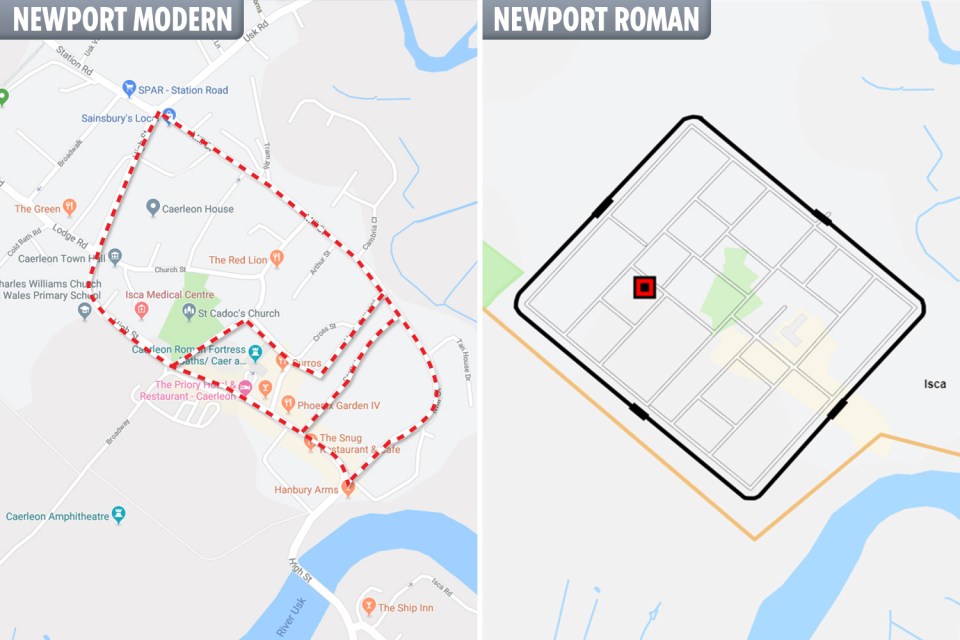  Th Roman settlement of Isca is now Caerleon, a small village north of Newport