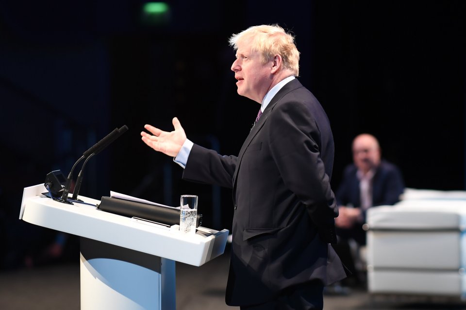  Johnson received applause as he declared 'let's take Britain forward'