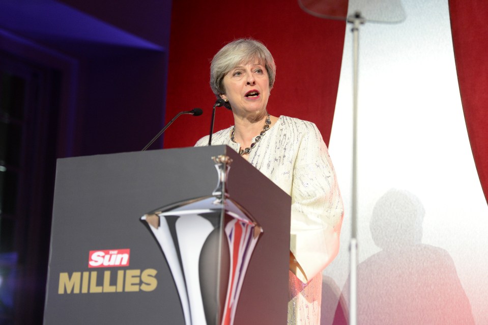  Former PM Theresa May showed her support at the 2017 awards