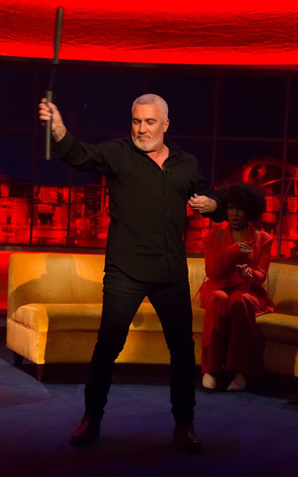  A black-clad Paul Hollywood showed off his ninja-like martial arts