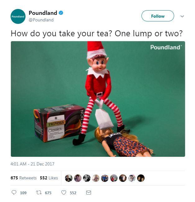  Poundland's naughty elf was banned following the ad campaign