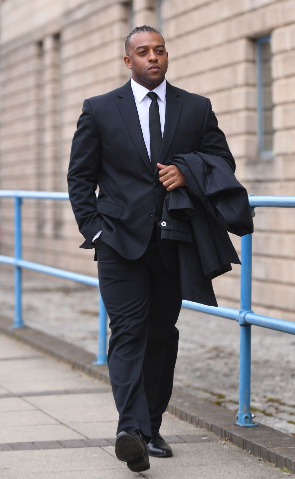  Oritse outside court after being cleared of all charges