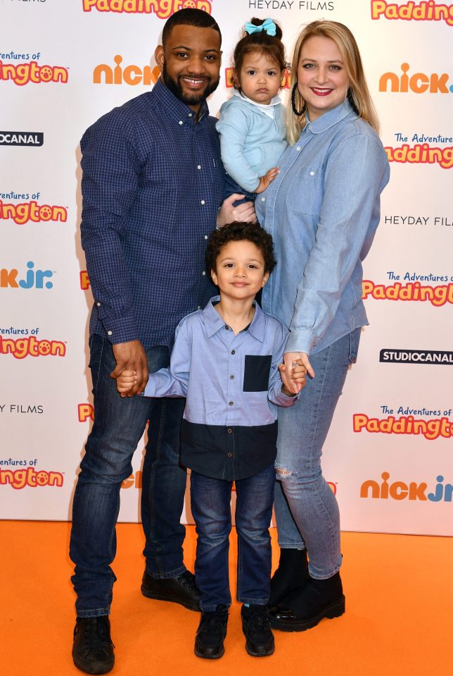 JB Gill, his wife Chloe and their two children