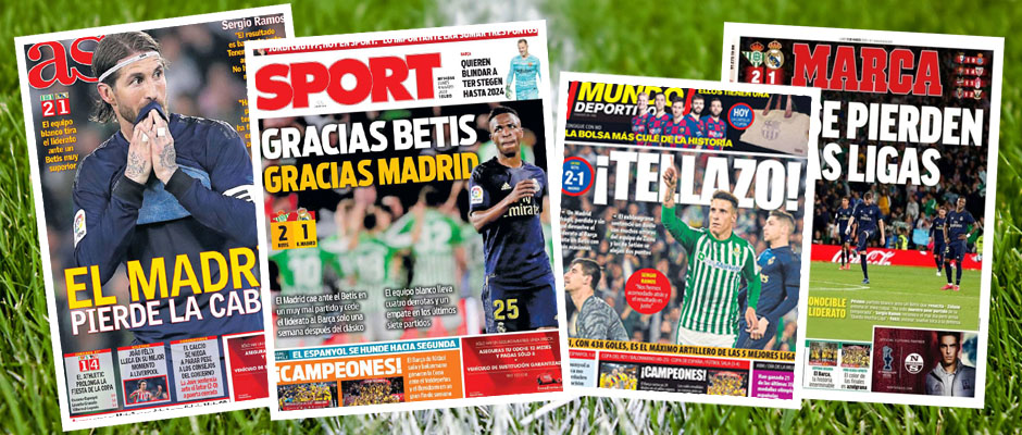 The Spanish press were not afraid to stick the boot in on Los Blancos following the shock result