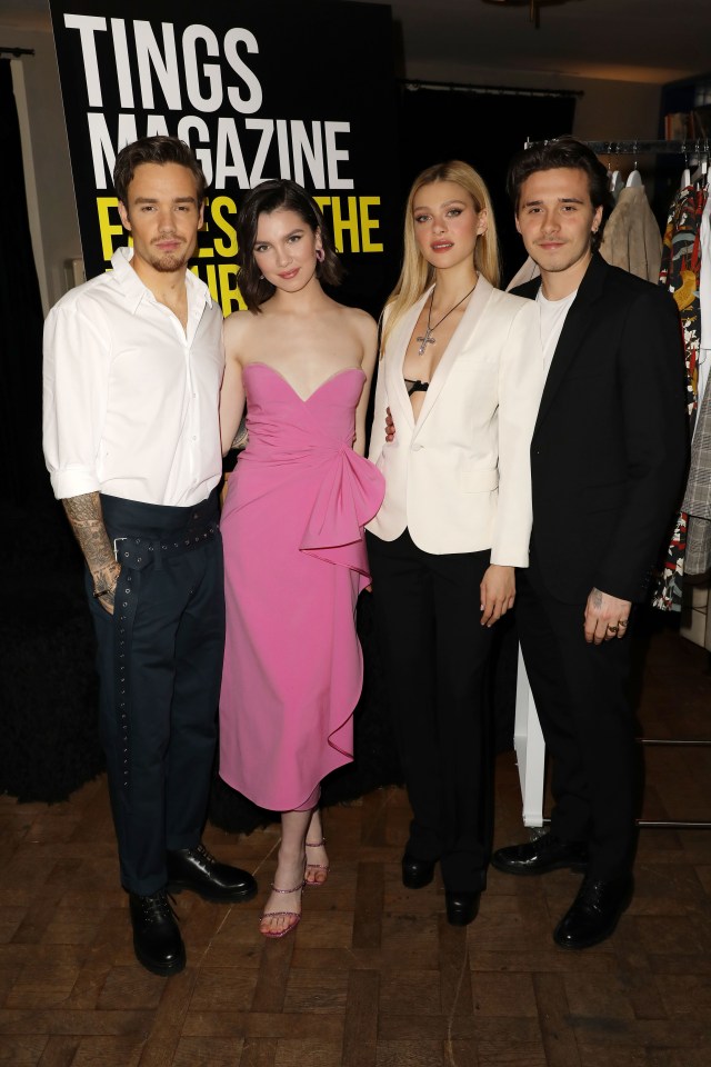  The boys posed for photos with their loves. Pictured (L-R) Liam, Maya Henry, Nicola Peltz and Brooklyn