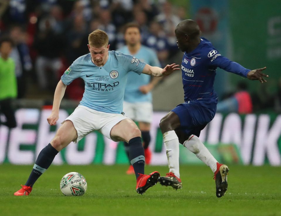  Kante and De Bruyne start in the midfield of Rudiger's XI