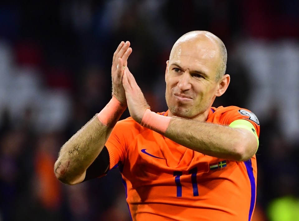  Arjen Robben is only four caps shy of 100 caps for Holland