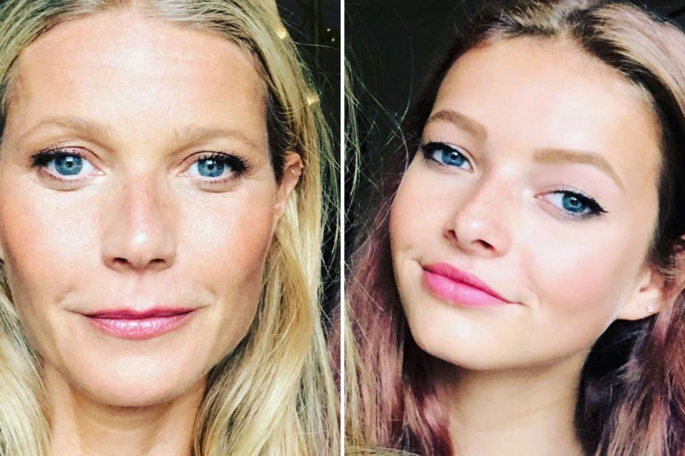 Gwyneth Paltrow and her daughter, Apple Martin, have the same eye colour