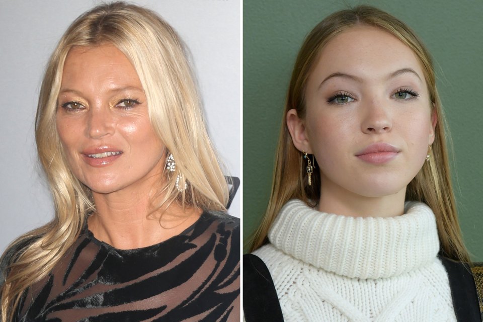 Kate Moss' mini-me girl, Lila Grace, sports the star's rosebud lips