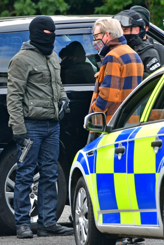 The cast and crew were filming in Belfast