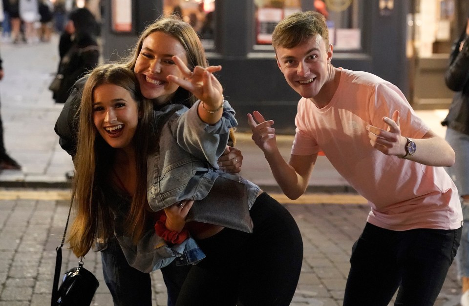 Youngsters in Liverpool hit the town last night before the city is shut down