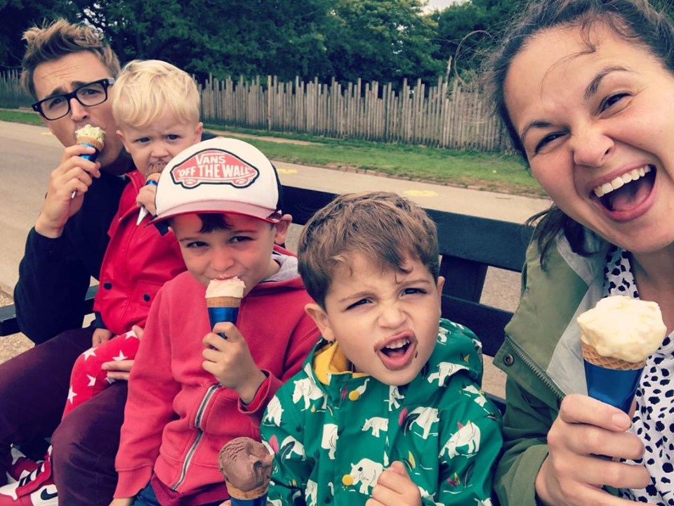 Tom and his wife Giovanna are parents to sons Buzz, six, Buddy, four, and Max, two