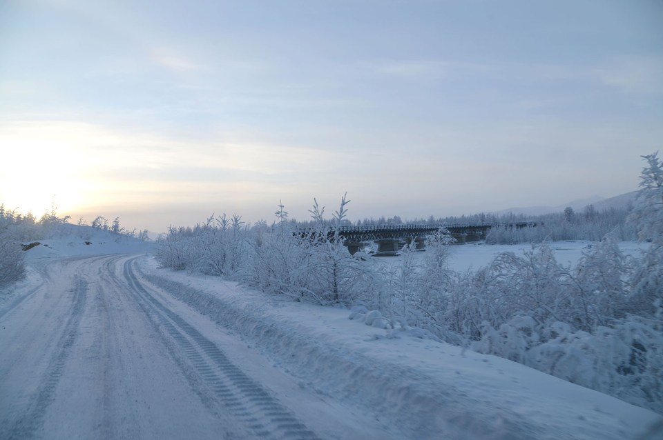 The two pals were driving Russia's notorious Road of Bones