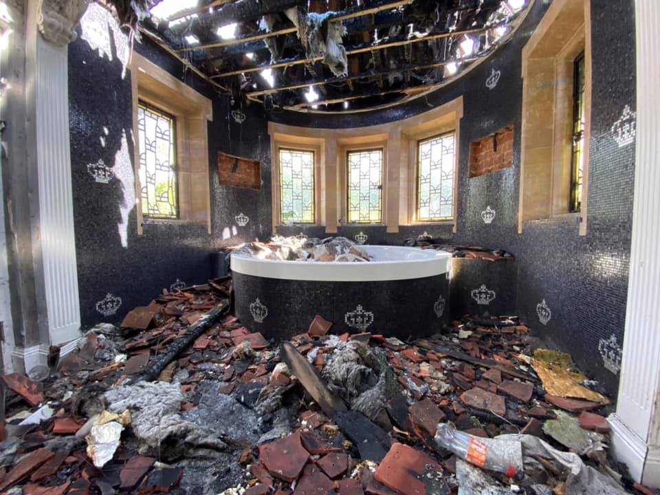 The blaze damaged 80 per cent of the second floor