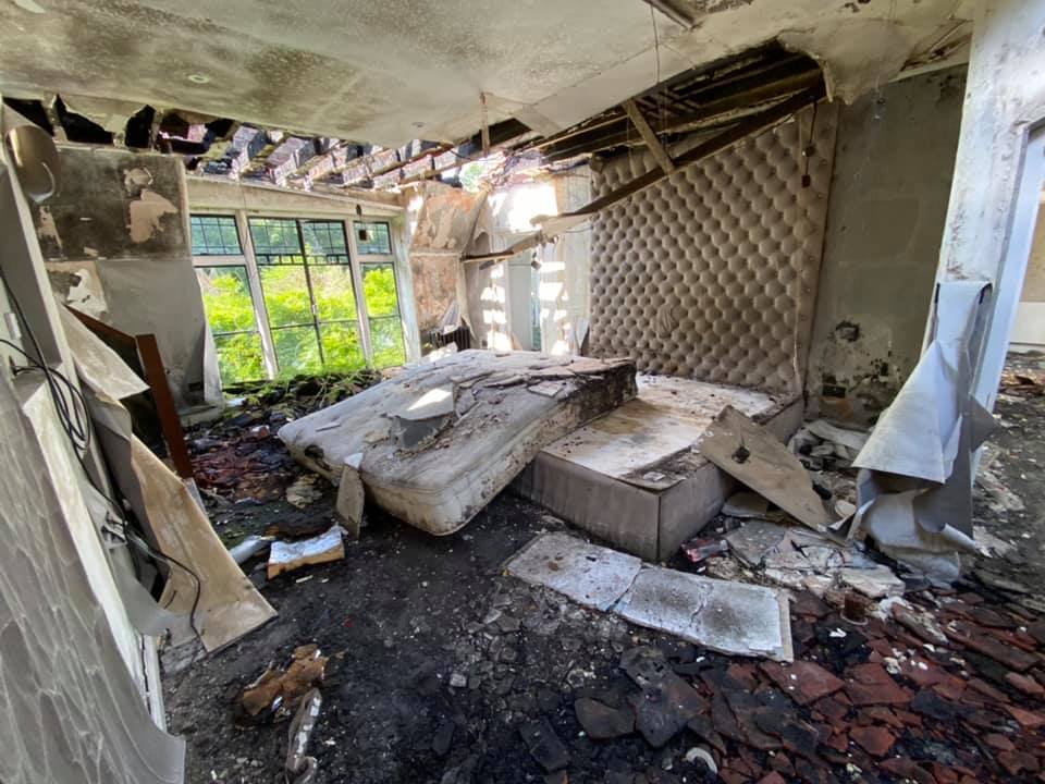 The house now sits falling apart