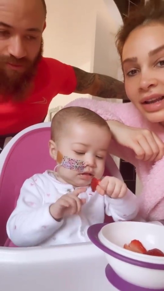 Azaylia with her parents Safiyya Vorajee and Ashley Cain