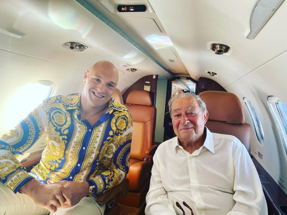 Tyson Fury with promoter Bob Arum