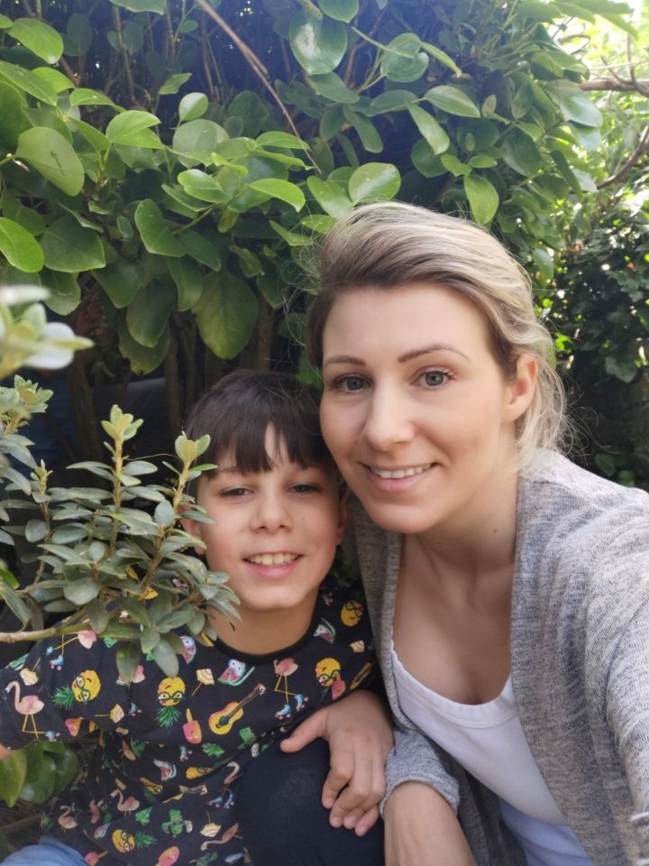 Mum, Jenny (pictured here with her son) rushed to the GP after she thought she discovered the root of the problem